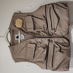 Vintage Buley's Fishing Vest Men's Multi Pockets Full Zip Made in USA size Large
